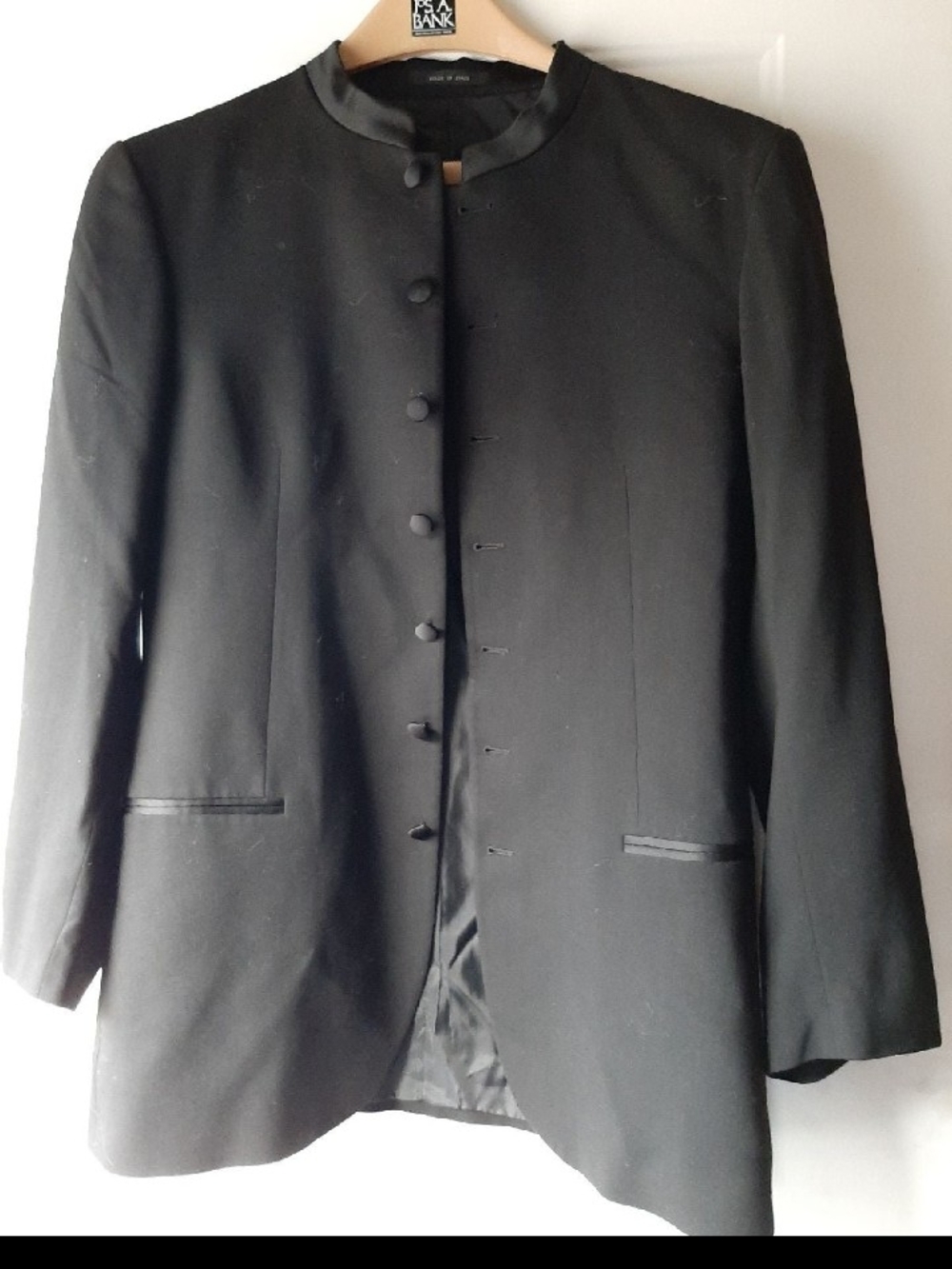 Emporio Armani Black Satin-Trim Jacket
